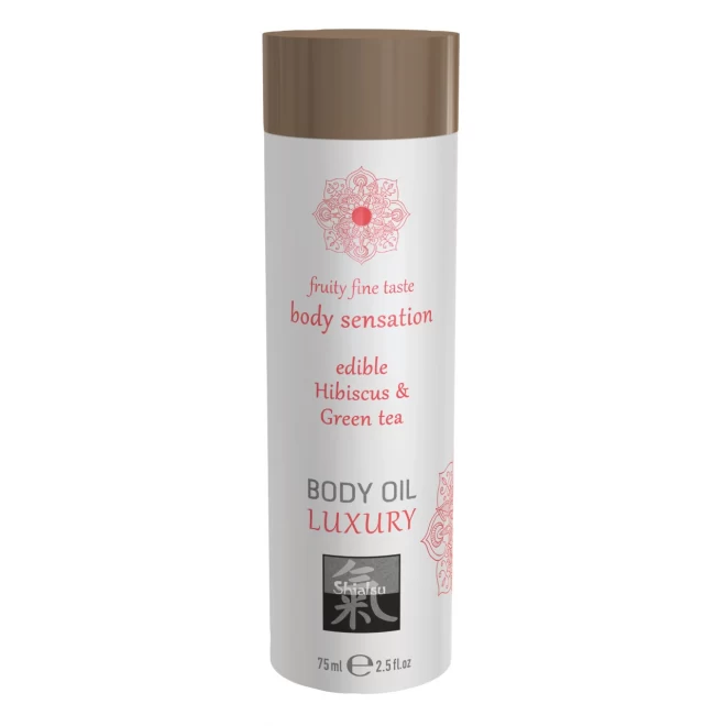 Jadalny olejek do masażu Luxury Body Oil Edible Hibiskus & Green Tea 75ml