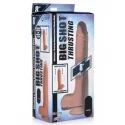 Vibrating & Thrusting XL Dildo with Suction Cup and Balls - Beige